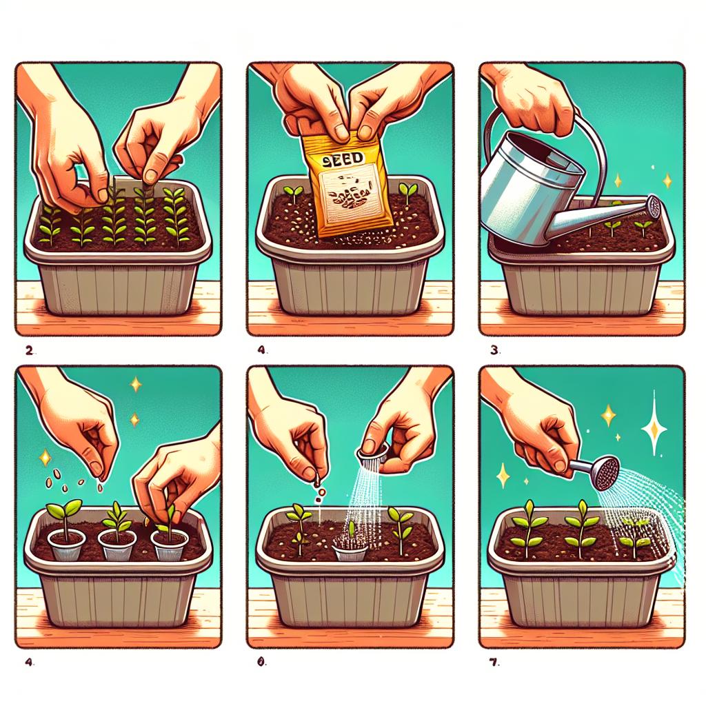 Container Gardening: 1. Steps to calculate the germination rate of indoor seeds. No text.